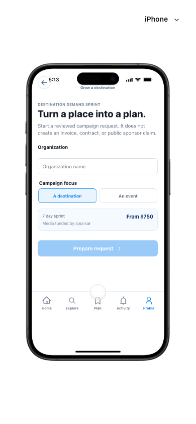 Authenticated campaign request restored after account entry